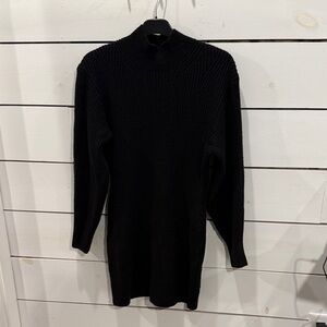 H&M Black Long Sleeve Knit Dress